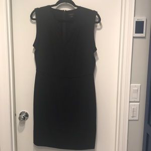 Theory black silk sheath dress